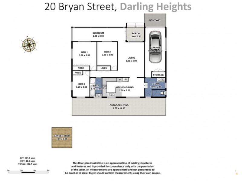20 Bryan Street, Darling Heights QLD 4350 Floorplan