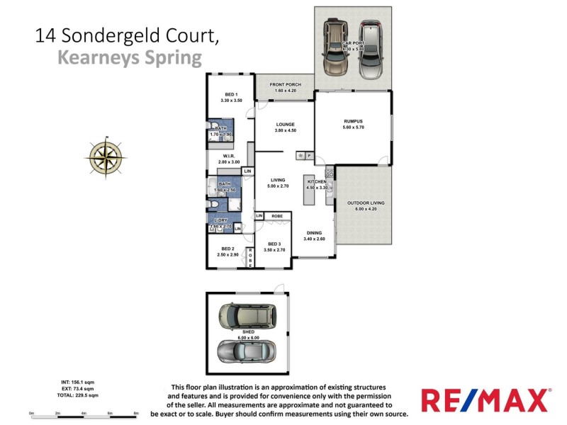 14 Sondergeld Court, Kearneys Spring QLD 4350 Floorplan