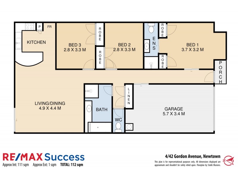 4/42 Gordon Avenue, Newtown QLD 4350 Floorplan