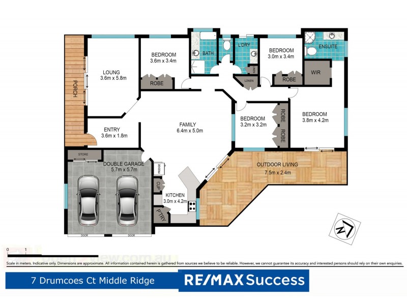 7 Drumcoes Court, Middle Ridge QLD 4350 Floorplan