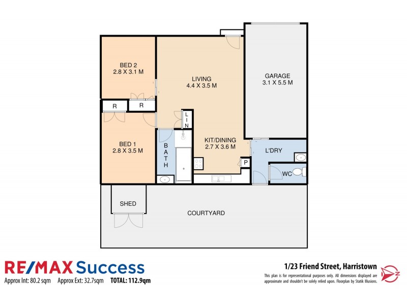 1/23 Friend Street, Harristown QLD 4350 Floorplan