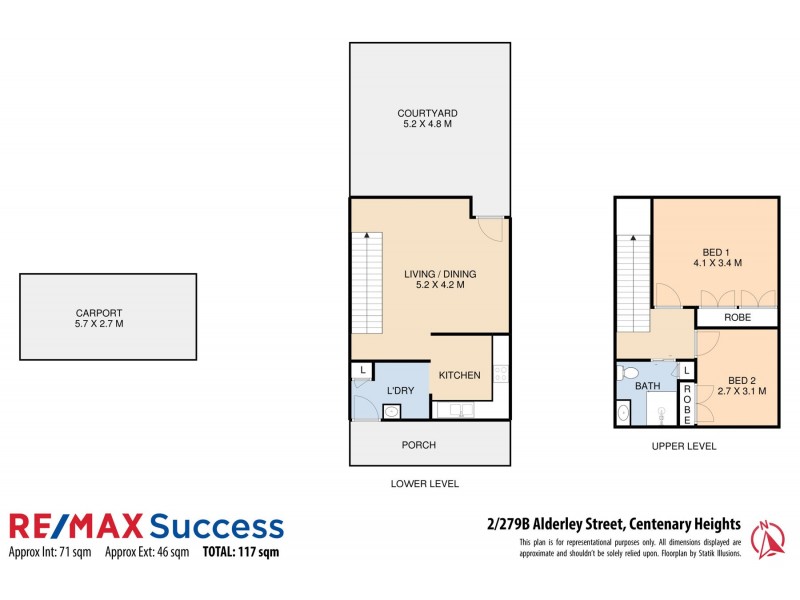 2/279B Alderley Street, Centenary Heights QLD 4350 Floorplan