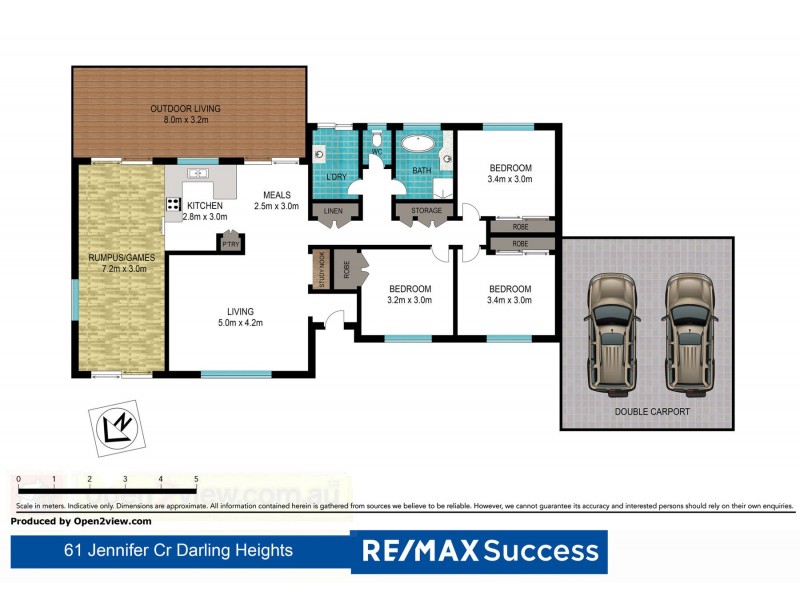 61 Jennifer Crescent, Darling Heights QLD 4350 Floorplan