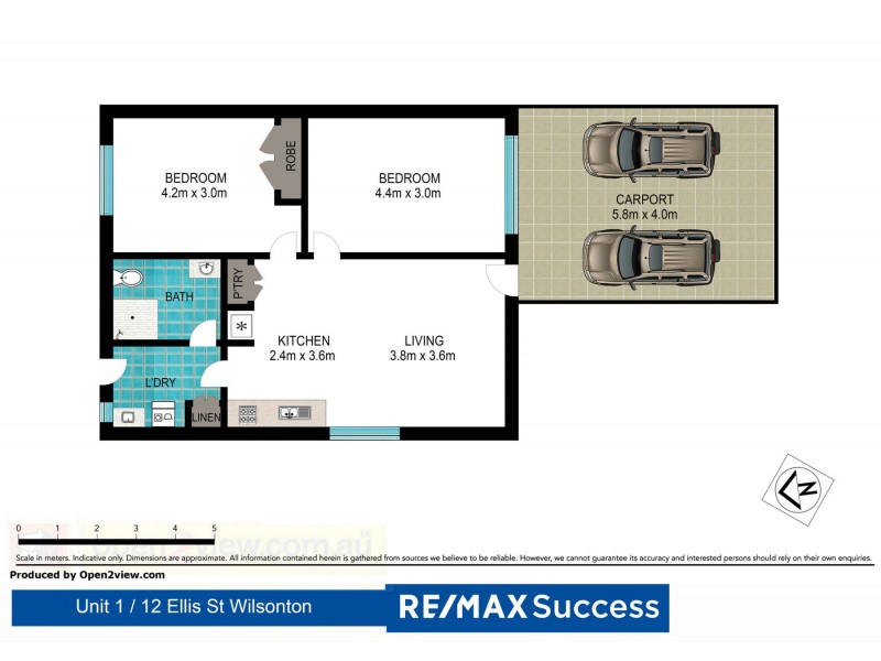1/12 Ellis Street, Wilsonton QLD 4350 Floorplan