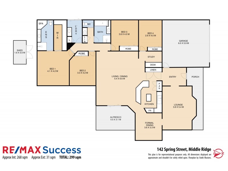 142 Spring Street, Middle Ridge QLD 4350 Floorplan