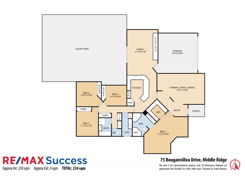75 Bouganvillea Drive, Middle Ridge QLD 4350 Floorplan