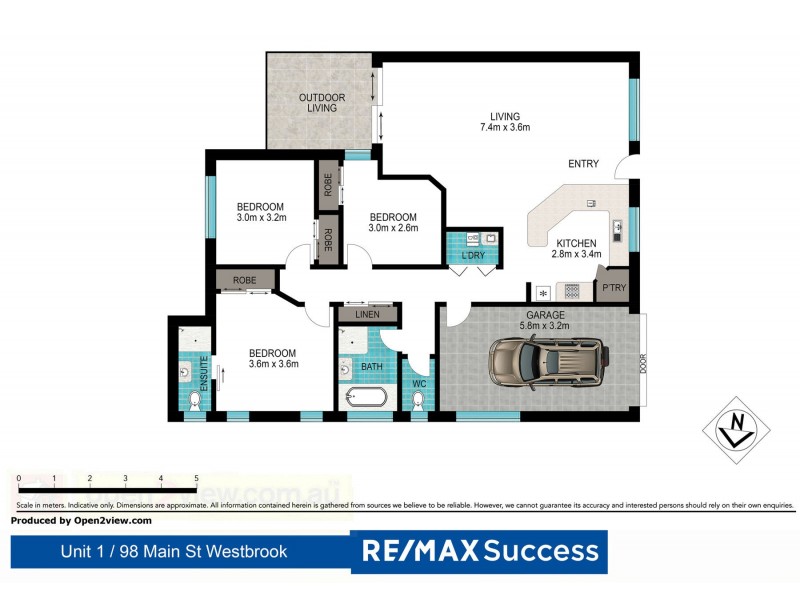 1/98 Main Street, Westbrook QLD 4350 Floorplan