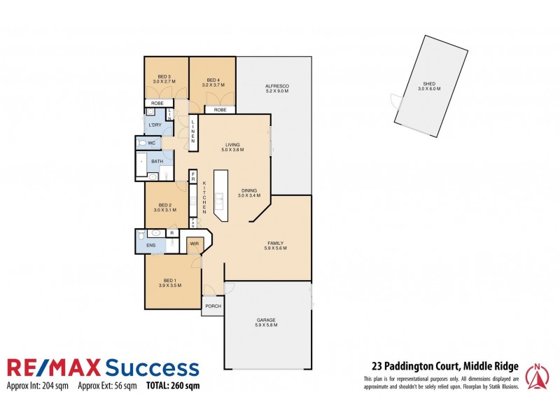 23 Paddington Court, Middle Ridge QLD 4350 Floorplan