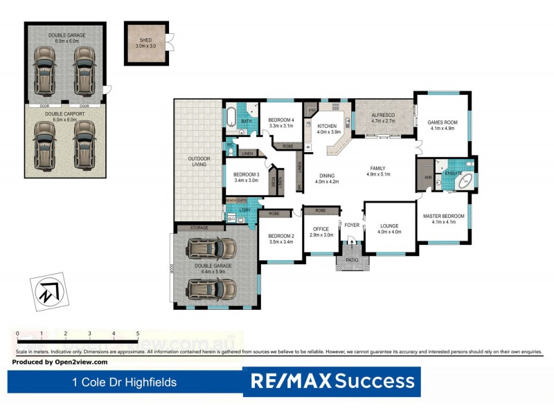 1 Cole Drive, Highfields QLD 4352 Floorplan