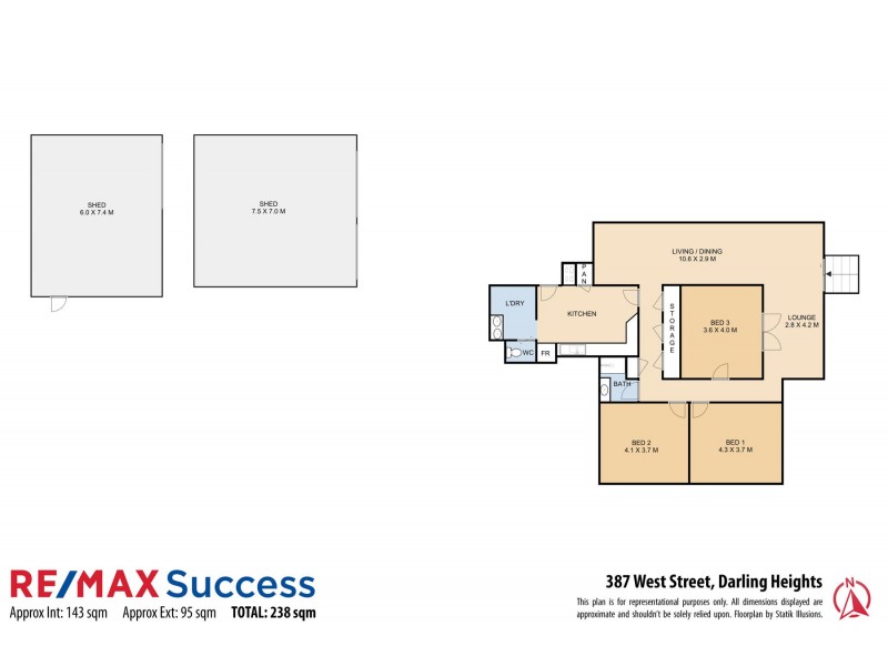 387 West Street, Darling Heights QLD 4350 Floorplan