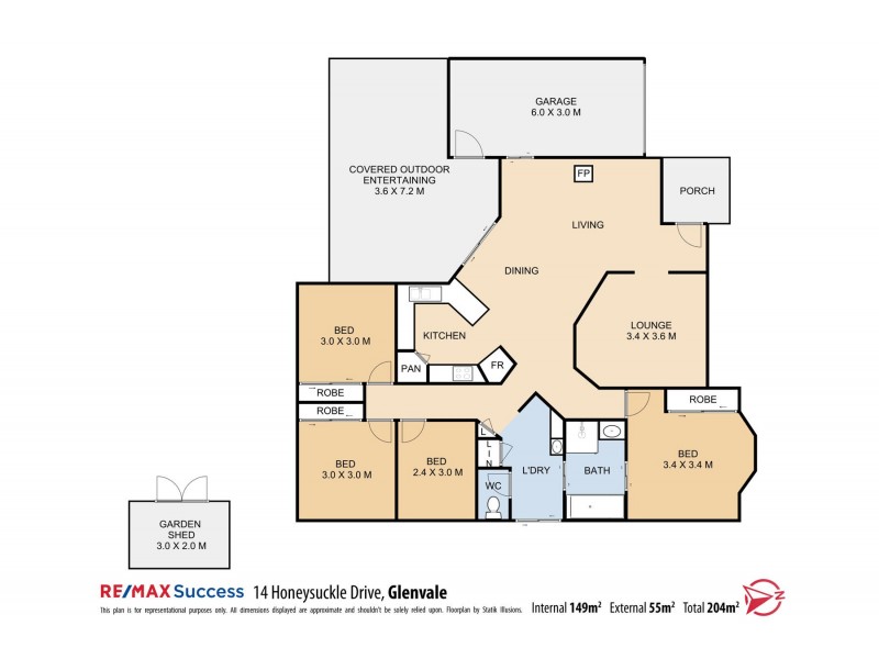 14 Honeysuckle Drive, Glenvale QLD 4350 Floorplan
