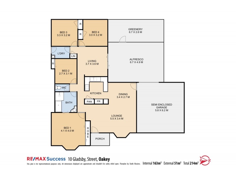 10 Gladsby Street, Oakey QLD 4401 Floorplan
