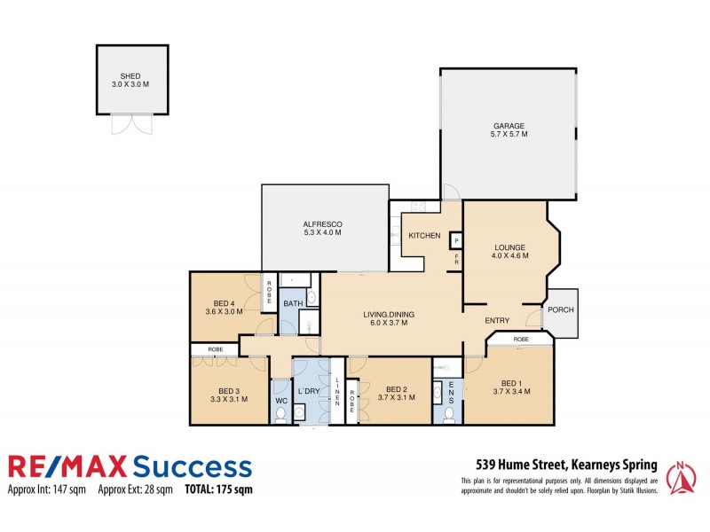 539 Hume Street, Kearneys Spring QLD 4350 Floorplan