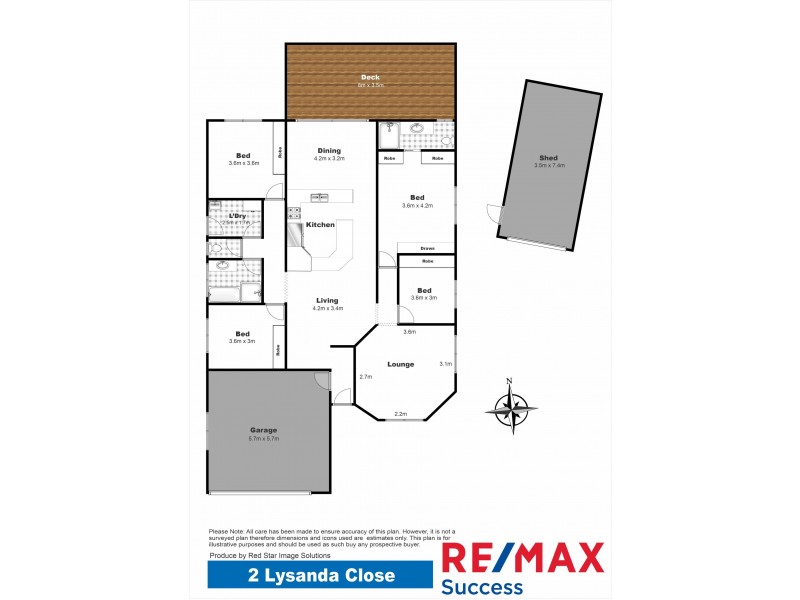 2 Lysanda Close, Wilsonton QLD 4350 Floorplan