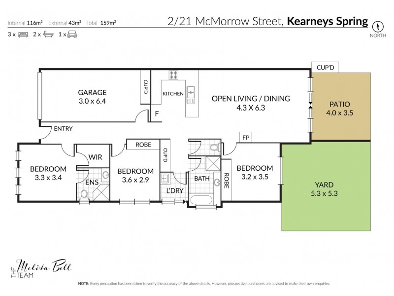 2/21 McMorrow Street, Kearneys Spring QLD 4350 Floorplan