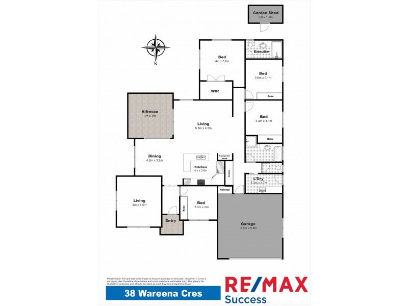 38 Wareena Crescent, Glenvale QLD 4350 Floorplan