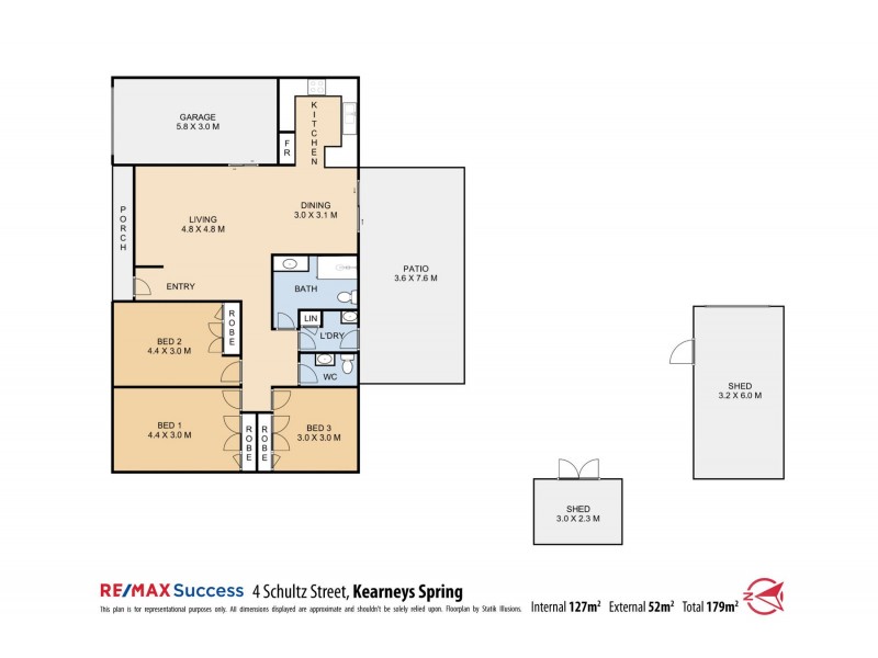4 Schultz Street, Kearneys Spring QLD 4350 Floorplan