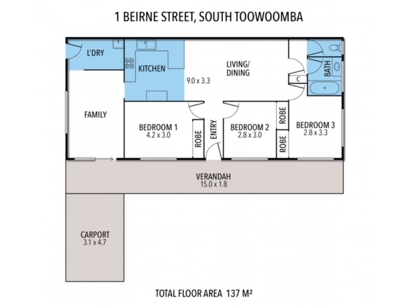 1/1 Beirne Street, South Toowoomba QLD 4350 Floorplan