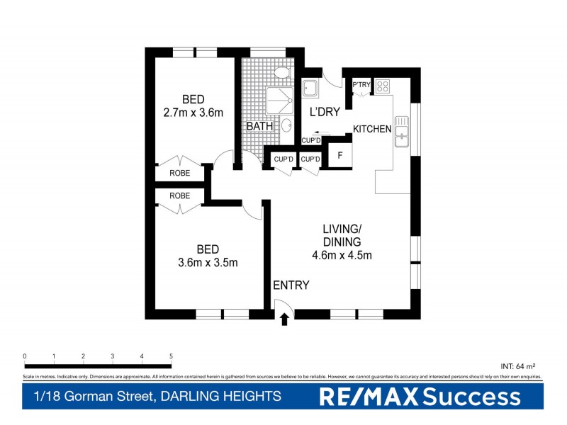1/18 Gorman Street, Darling Heights QLD 4350 Floorplan