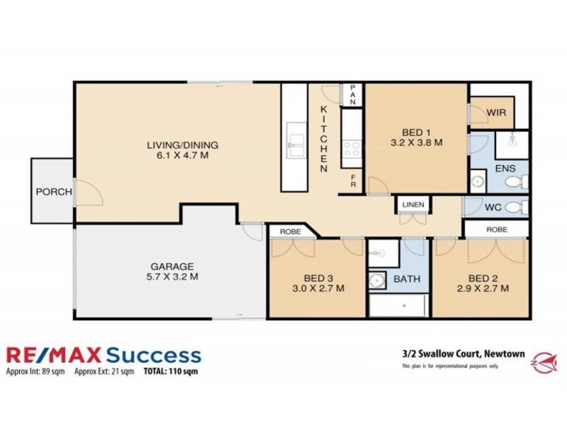 3/2 Swallow Court, Newtown QLD 4350 Floorplan