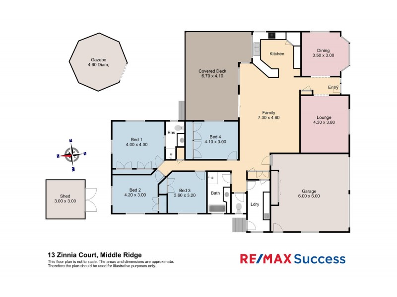 13 Zinnia Court, Middle Ridge QLD 4350 Floorplan