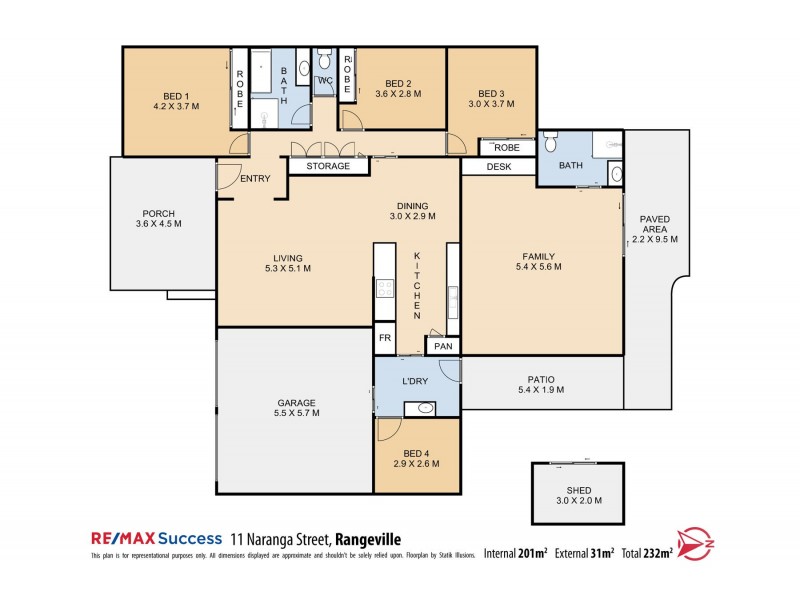 11 Naranga Street, Rangeville QLD 4350 Floorplan