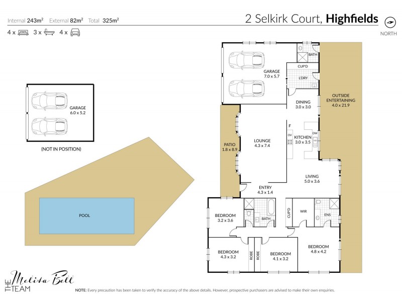 2 Selkirk Court, Highfields QLD 4352 Floorplan