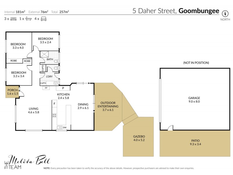 5 Daher St, Goombungee QLD 4354 Floorplan