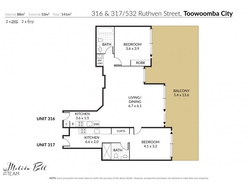 309/532-544 Ruthven Street, Toowoomba City QLD 4350 Floorplan