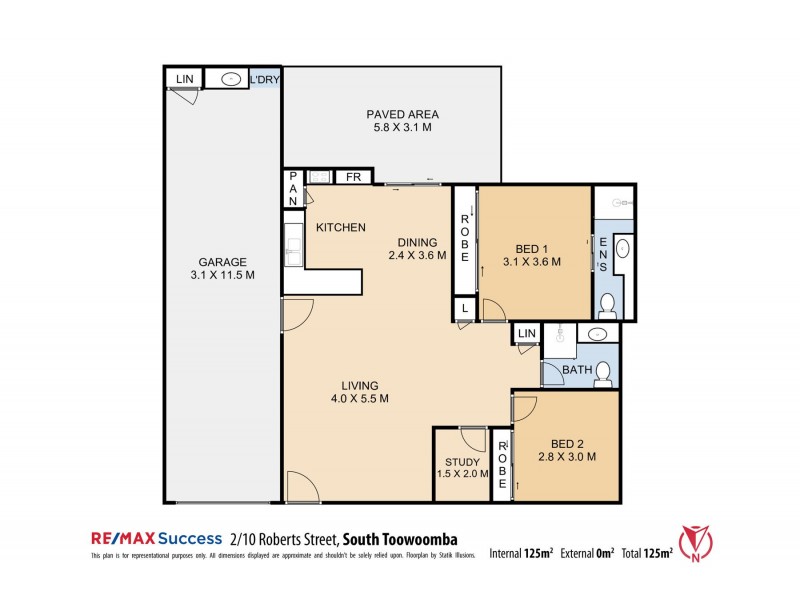 2/10 Roberts Street, South Toowoomba QLD 4350 Floorplan