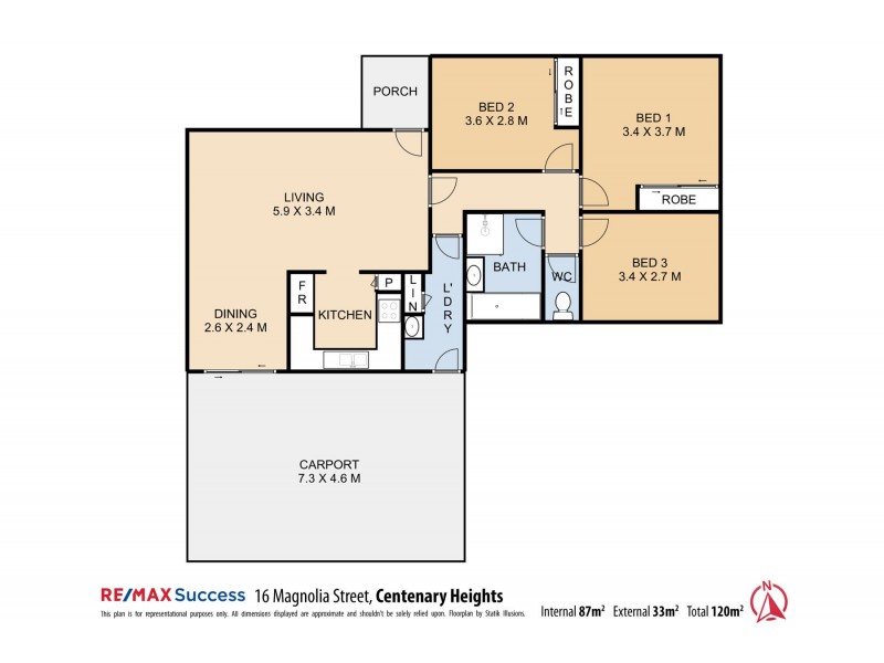 16 Magnolia Street, Centenary Heights QLD 4350 Floorplan
