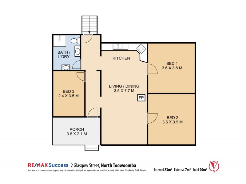 2 Glasgow Street, North Toowoomba QLD 4350 Floorplan