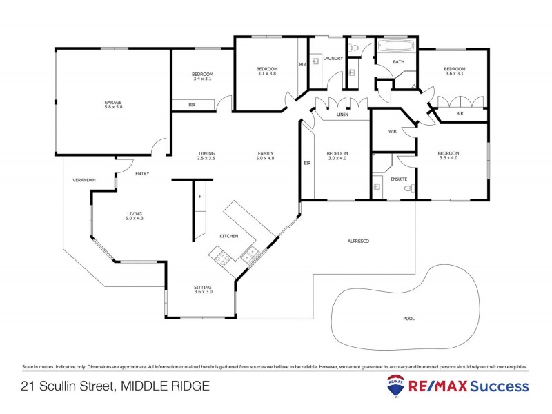21 Scullin Street, Middle Ridge QLD 4350 Floorplan