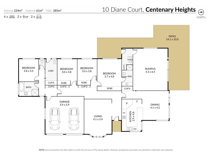 10 Diane Court, Centenary Heights QLD 4350 Floorplan