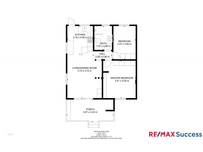 2/99 Campbell Street, East Toowoomba QLD 4350 Floorplan