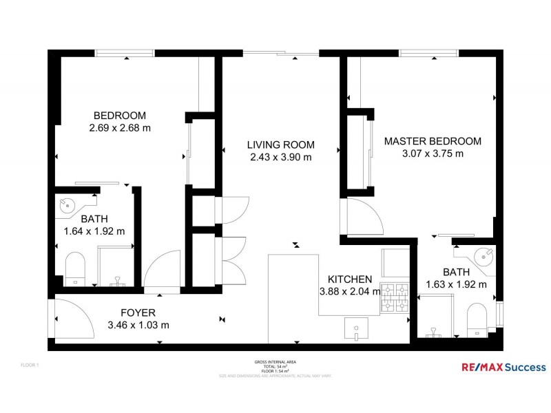 9/1-3 Uniplaza Court, Kearneys Spring QLD 4350 Floorplan