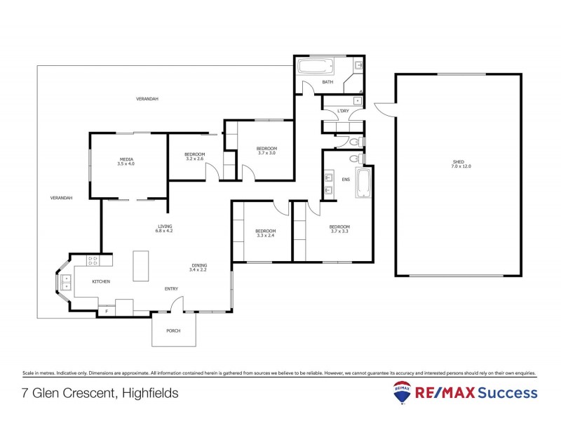 7 Glen Crescent, Highfields QLD 4352 Floorplan