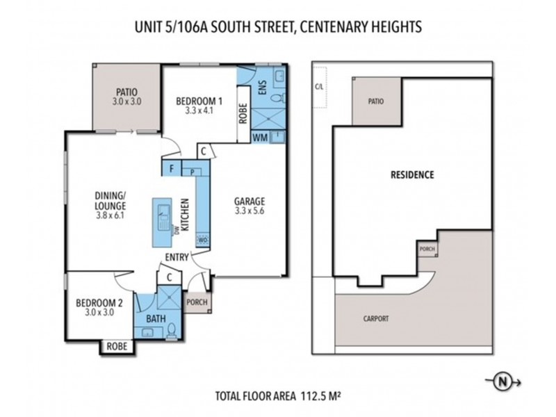 5/106A South Street, Centenary Heights QLD 4350 Floorplan