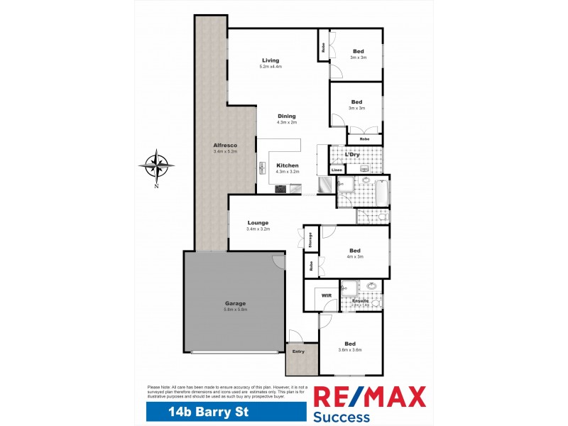 14B Barry Street, Mount Lofty QLD 4350 Floorplan