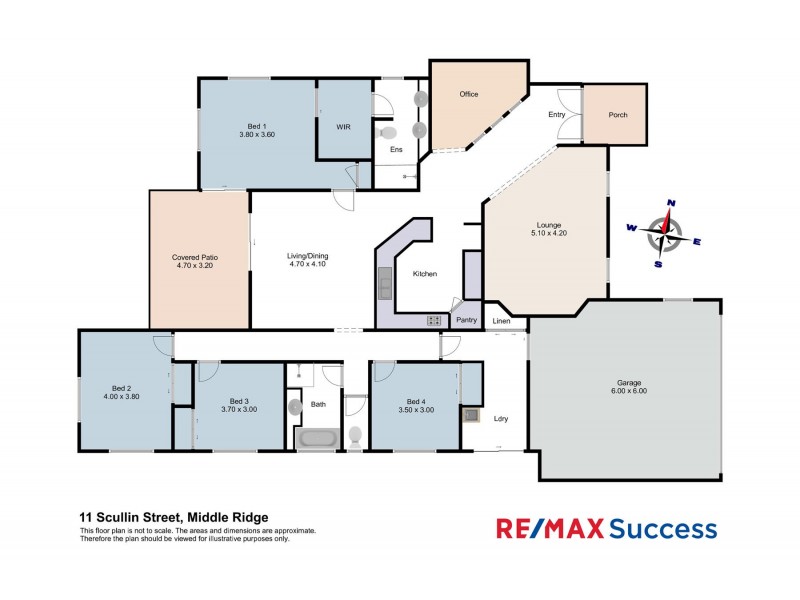 11 Scullin Street, Middle Ridge QLD 4350 Floorplan
