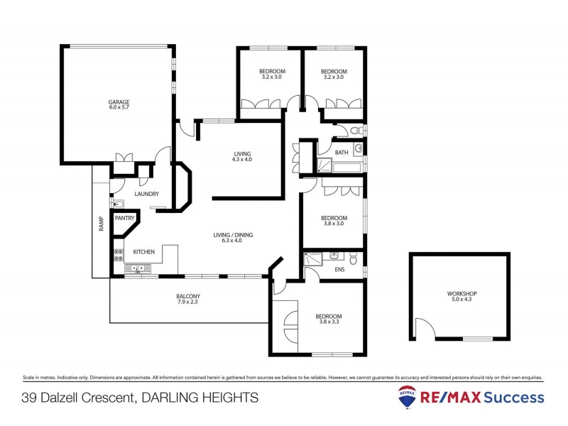 39 Dalzell Crescent, Darling Heights QLD 4350 Floorplan