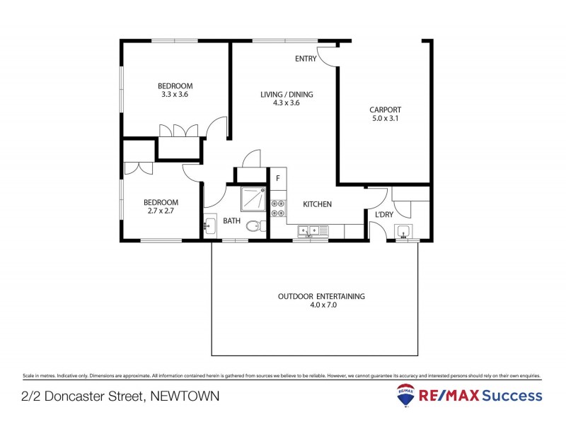 2/2 Doncaster Street, Newtown QLD 4350 Floorplan