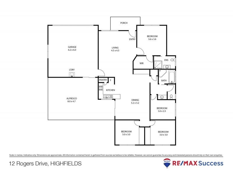 12 Rogers Drive, Highfields QLD 4352 Floorplan