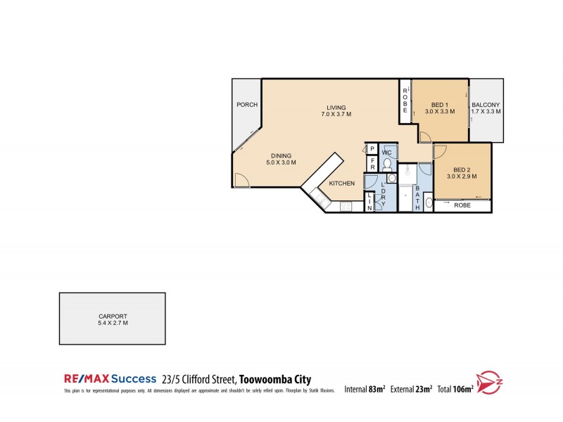 23/5 Clifford Street, Toowoomba City QLD 4350 Floorplan