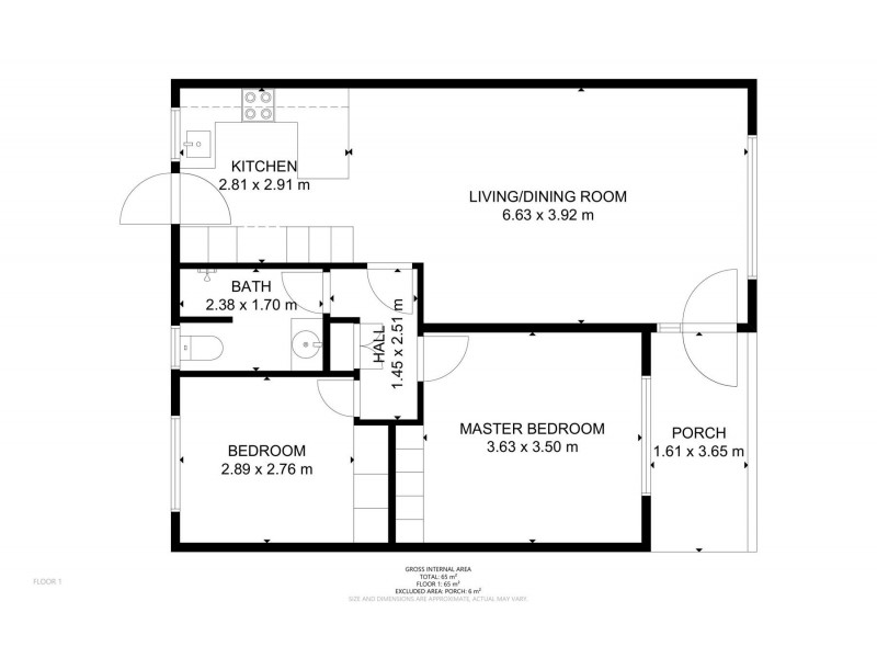 1/1 Gloucester Crescent, Darling Heights QLD 4350 Floorplan