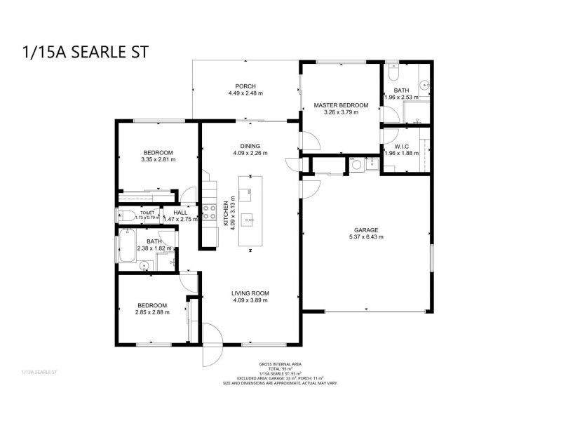 1/15A Searle Street, South Toowoomba QLD 4350 Floorplan