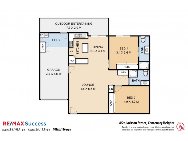 4/2A Jackson Street, Centenary Heights QLD 4350 Floorplan