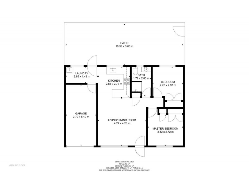 2/226 Herries Street, Newtown QLD 4350 Floorplan