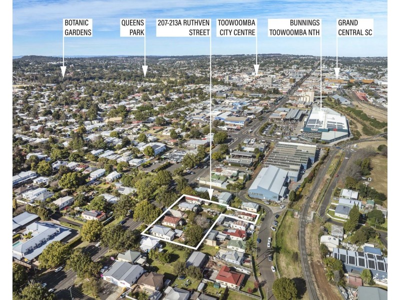 207, 209, 211 & 213a Ruthven Street & 26 Gordon Street, North Toowoomba QLD 4350