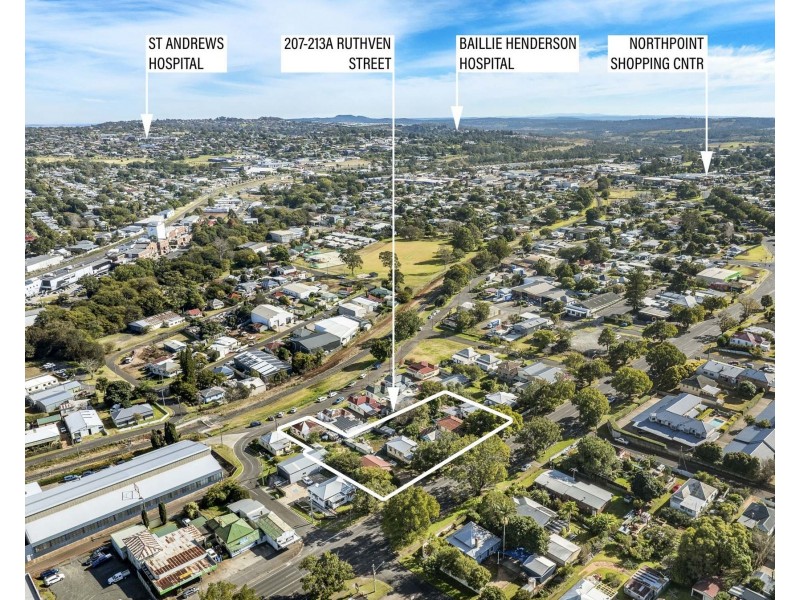 207, 209, 211 & 213a Ruthven Street & 26 Gordon Street, North Toowoomba QLD 4350